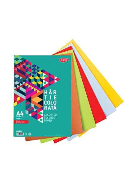 daço Hartie Colorata A4 50coli, 5culori Daco 80g/mp HR850
