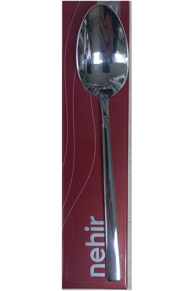 Nehir Dalyan Sade 12 Adet Tatlı Kaşığı 18/10 Paslanmaz Çelik