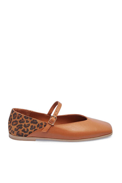 Tergan Taba Hakiki Deri Leopar Kadın Babet - K25I1BB67848-A29