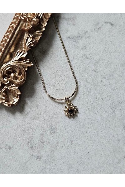 Çelik Vintage Güneş Kolye