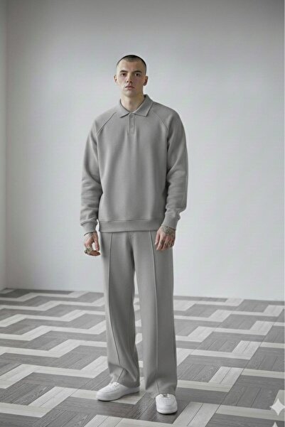 NO 601 Men's Dark Gray Roberto Top and Bottom Set