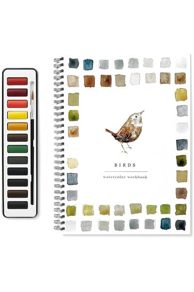 Arabest Watercolor practice book, color coloring book, equipped with a 12-col...