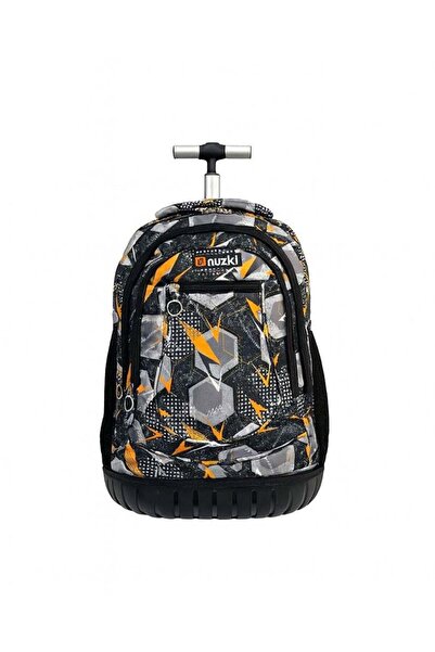 nuzki Trolley School Bag for Students - Multi-Functional Backpack with Wheels...