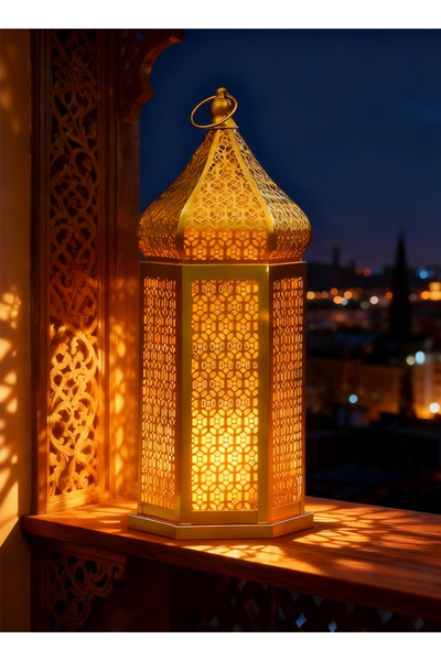 Generic أضواء رمضان: فانوس رمضان بتقنية LED، يعمل بالبطارية، يخلق جوًا دافئًا...