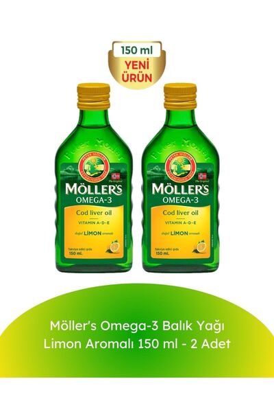 Möller's Möllers Omega-3 Cod Liver Oil Limon Aromalı 150 ml
