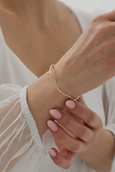 YAVUZ KUYUMCULUK 14 Ayar Altın Kalemli Zikzak Kelepçe