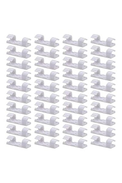 JZS Clear Adhesive Cable Clips Strong Cord Organizer for Wall Desk 150PCS