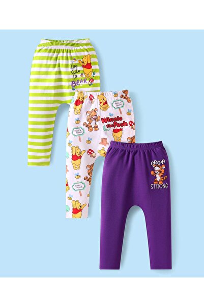 Babyhug Disney جوارب طويلة محبوكة لحفاضات الأطفال بتصميم ويني ذا بوه (عبوة من...