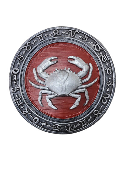 Albeno Yengeç Burcu 3D Kabartma Rölyef Tablo – 30 cm El Yapımı Reçine Döküm