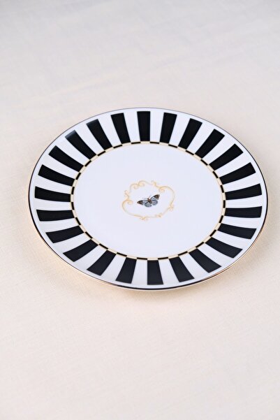 tabakevi Tabak Evi Porcelain Butterfly Collection Gold Gilded Cake Plate Blac...