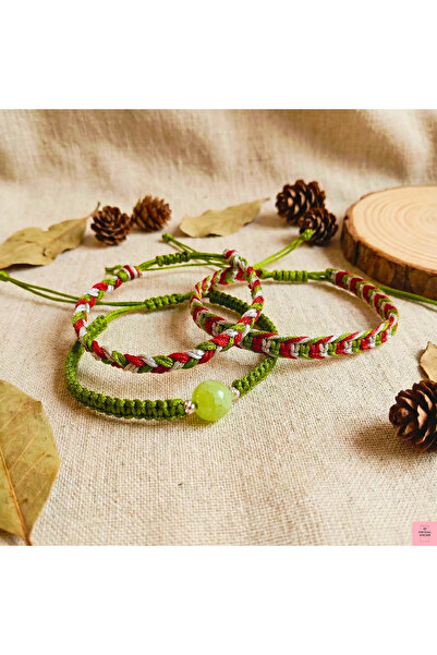 Crystal Atelier سوار محبوك من حجر الأفينتورين الطبيعي المعتمد - سوار حجر أخضر...