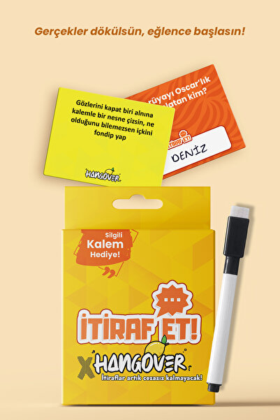Planet Butik İtiraf Et Mini Kart Oyunu - Hangover