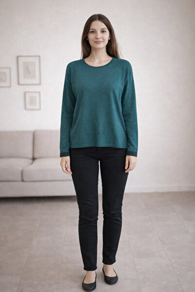 Desen Triko Glittery Knitwear Blouse