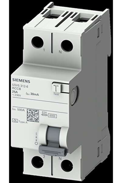 Siemens Monofaze 2P 25A 30ma Kaçak Akım Koruma Rölesi (Hayat Koruma Rölesi) 5...