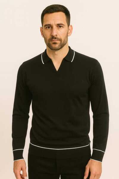 ANATOLIATEKSTILE Men's Premium Polo Collar Shirt, Slim Fit, Casual Elegant, W...