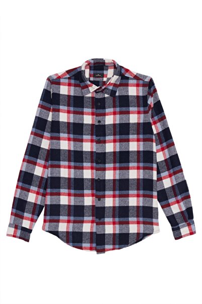 Tudors Ανδρικό πουκάμισο εφαρμοστό με λεπτή εφαρμογή καρό χειμερινό πουκάμισο...