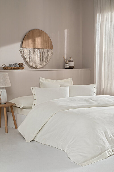 Özdilek Nadia King Size Muslin Duvet Cover Set