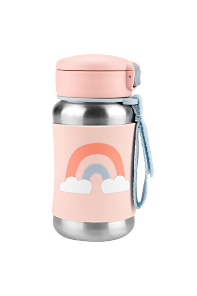 Skip Hop زجاجة من الفولاذ المقاوم للصدأ بتصميم ماصة سبارك - ألوان قوس قزح - 3...