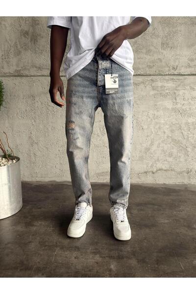 KağanKY Washable Boyfriend Jeans with Ripped Detail