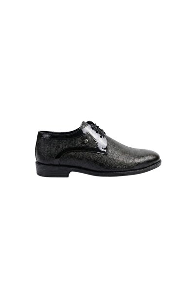 Enfield & Co. Pantofi Derby texturat din piele neagră pentru bărbați