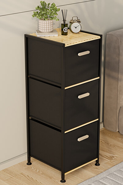 Bino Çok Amaçlı Organizer Şifonyer Komodin Düzenleyici 3 Katlı 3 Çekmeceli