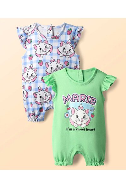 Babyhug Disney 100% Cotton Frill Sleeve Rompers The Aristocats Marie (Pack of...