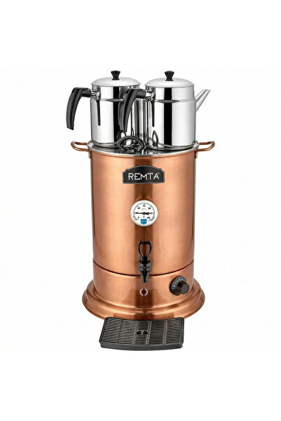 Remta 2 Demlikli Elite Çay Makinesi Bakır Renk 18 lt
