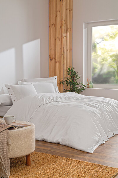 Özdilek Nadia King Size Muslin Duvet Cover Set