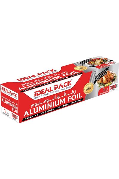 Ideal Pack Aluminium Foil Roll – 1kg Heavy-Duty Food Wrapper