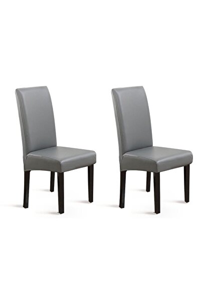 JZS PU Leather Chair Covers Waterproof Stretch Kitchen Seat Protector 2PCS Si...