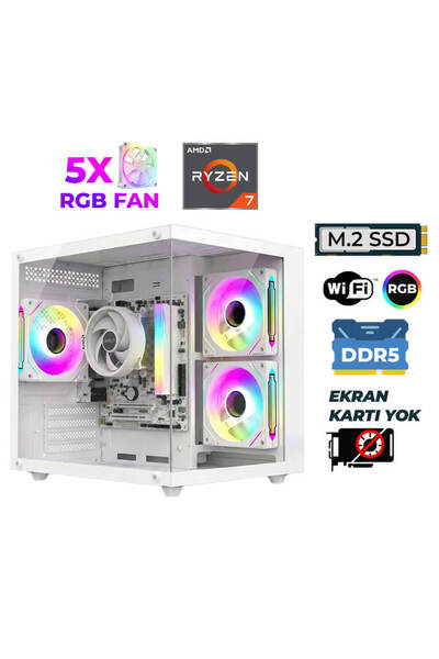 XASER Raze X90 Ryzen 5 7600 16GB DDR5 Ram 512GB M.2 NVMe SSD Hazır Tavsiye Si...