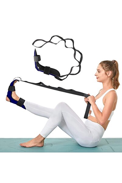 Defsedar Leg Stretcher Strap Yoga Stretch Belt Physical Therapy Assist Red Blue