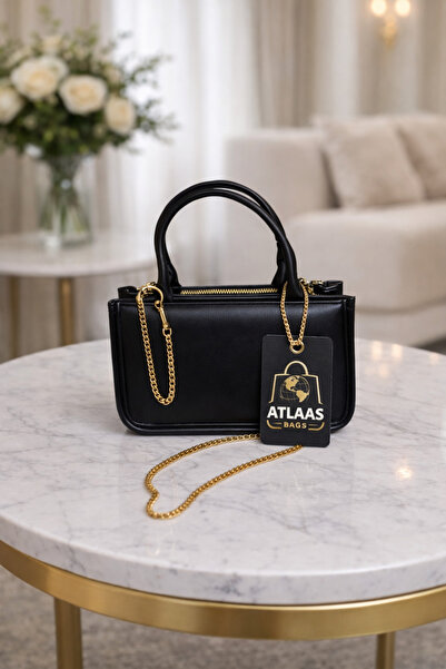 Atlaasbags Verona Siyah El ve Omuz Çantası