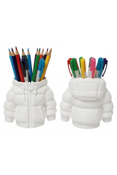 OEM Pencil and Pen Holder in the Shape of a Jacket - White