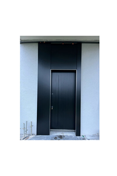 tezwood Siyah Renk Özel Üretim Modern Çelik Kapılar