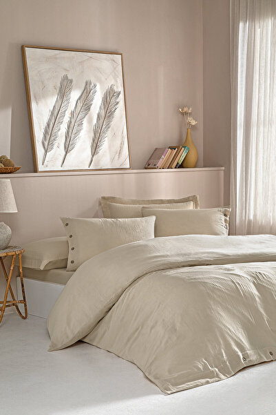 Özdilek Nadia King Size Muslin Duvet Cover Set