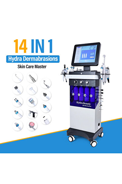 OEM 14 in 1 cosmetic combination Oxy Spray, Radiofrequency, Cleansing, Hydrat...