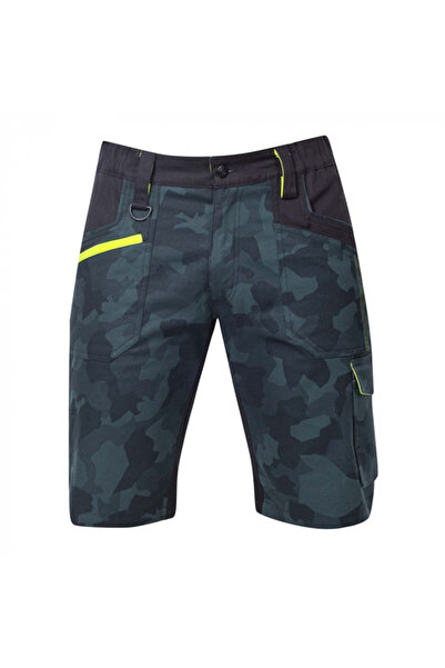ardon Pantaloni de lucru scurți 98% bumbac, camo verde, CREATRON