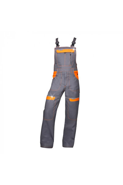 ardon Grey-orange work trousers 100% cotton with bib, COOL TREND