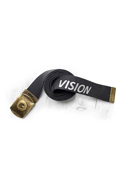 ardon Black textile belt with metal buckle, blue color, VISION