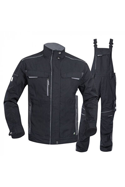 ardon Black hydrophobic work suit set with bib pants, URBAN+