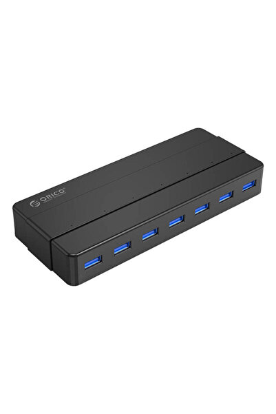 Orico 7-in-1 USB 3.0 Hub with Detachable Cable and Power Adapter - Black