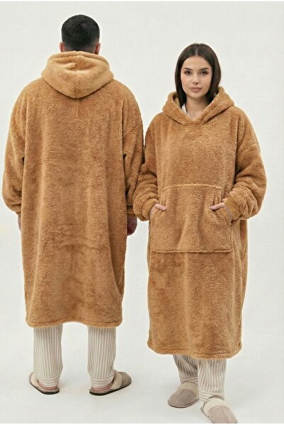 MBEY1989 Mbey Wellsoft Wearable Cinnamon Blanket Hooded - Unisex Warm Tv Blan...