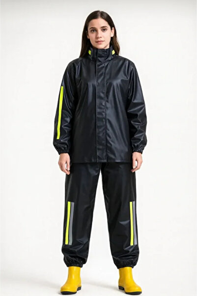 Zerenyus Premium Biker Courier Raincoat Suit Waterproof Pvc Fabric Reflective...
