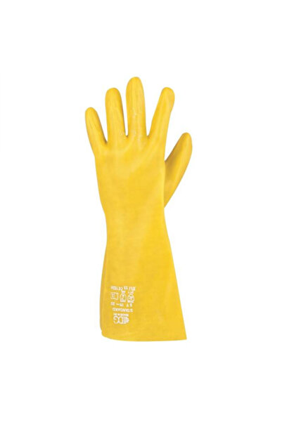 ardon Anti-chemical protective gloves with PVC, yellow color, STANDARD