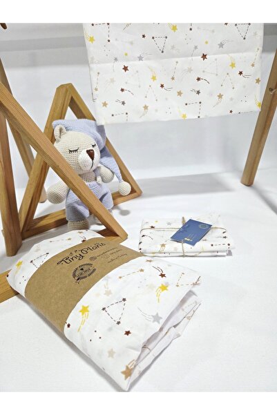 tiny plans ملاءة سرير أطفال مطاطية - طقم غطاء وسادة 70x110 سم