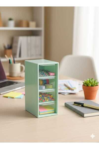 Bir Mini düzenleyici 4 çekmeceli