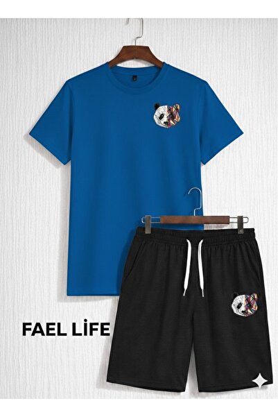 FAEL LİFE SET PANTALONI SCURȚI CU TĂIȘ LARG PENTRU FEMEI ȘI TRICOU CU IMPRIME...