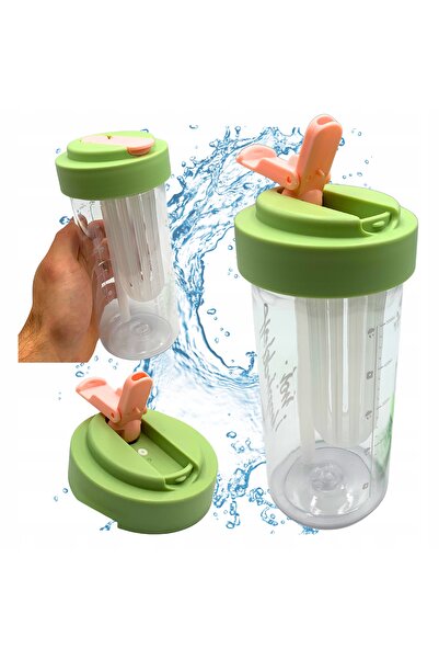 Other Water Bottle Drink With Straw Durable With Graduated Filter 600 ml