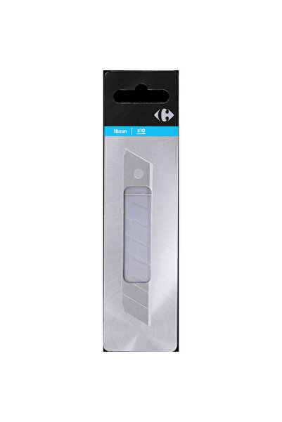 Carrefour Set of 10 Carrefour cutter blades, 18 mm, Silver
